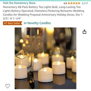 48 pack warm white tea lights